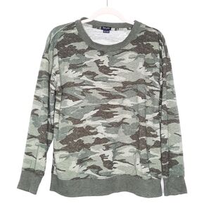 Splendid Green Camo Sweatshirt M